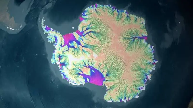 La IA revela nuevos datos sobre el flujo del hielo en la Antártida y su impacto en el nivel del mar