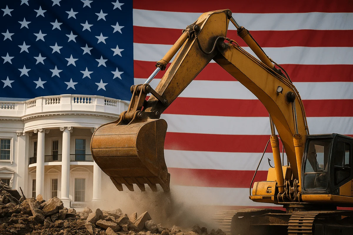 Trump demuele el Ala Este de la Casa Blanca para construir un salón de baile de 300 millones de dólares