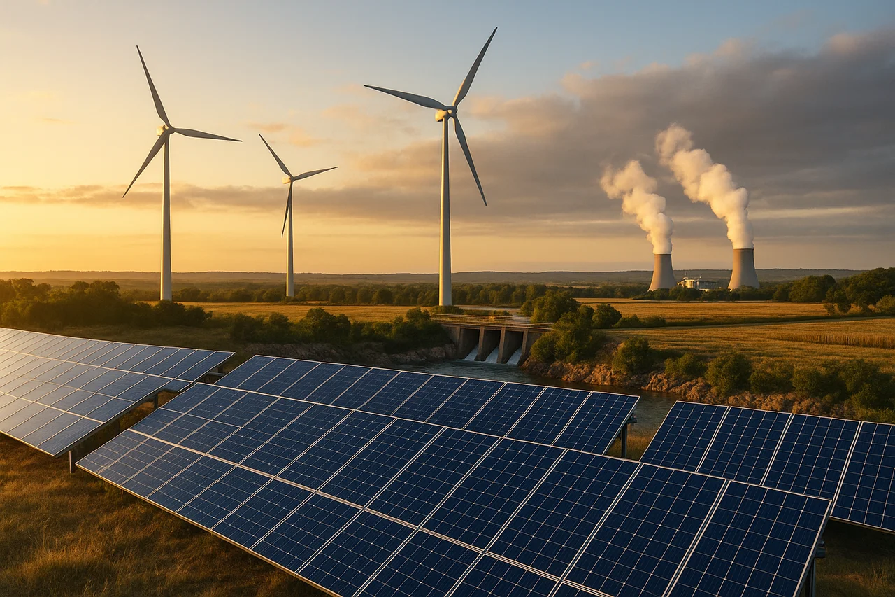 Fuentes de energía renovable: solar, eólica, hidráulica, geotérmica y biomasa