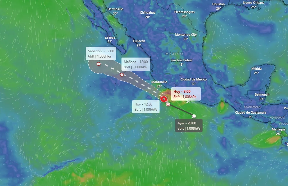 Se forma la tormenta tropical Ivo y amenaza con intensas lluvias en el Pacífico mexicano