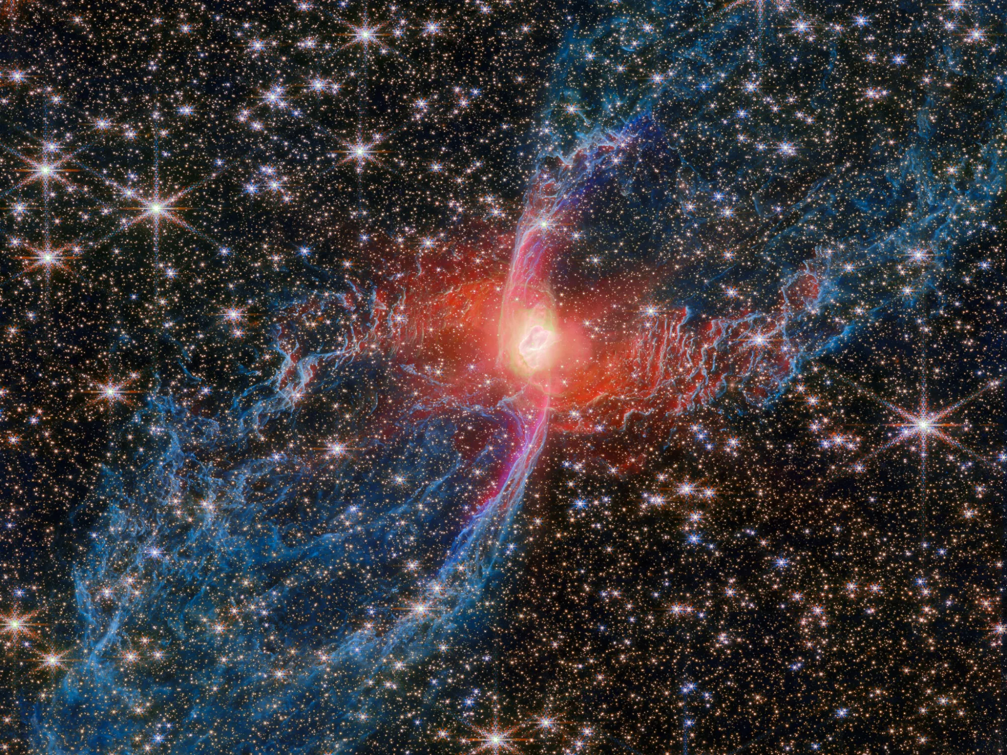 Webb revela la estructura completa de la Nebulosa de la Araña Roja por primera vez