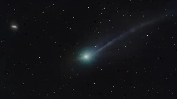 Foto amateur del cometa interestelar 3I/ATLAS captada con un telescopio Celestron EdgeHD 800 el 16 de noviembre