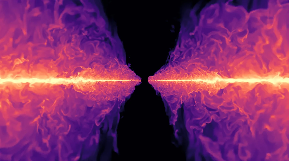 Disco de acreción delgado y brillante alrededor de un agujero negro, rodeado por una envoltura magnética turbulenta