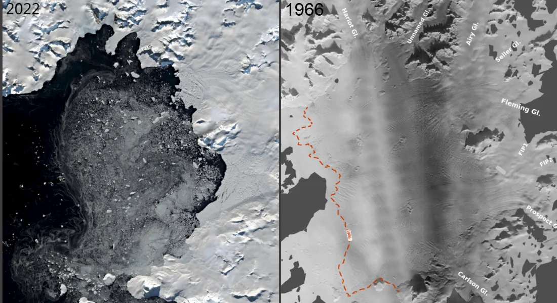 Imágenes de hace medio siglo permiten anticipar la pérdida futura de hielo en la Antártida