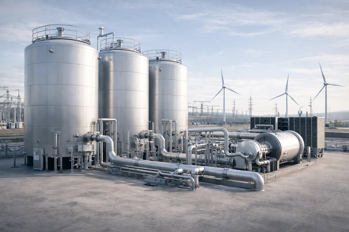 Aire líquido: la tecnología olvidada que tendrá su primera planta comercial en 2026 para almacenar energía renovable