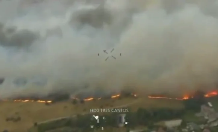 El incendio de Tres Cantos deja una víctima mortal y arrasa más de 1.500 hectáreas